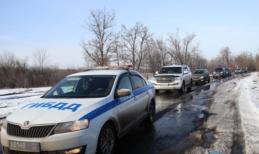 Состоялся автопробег в честь освобождения Дебальцево и Чернухино