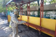 Спасатели ЛНР провели дезинфекцию почти 69 тыс. кв м общественных мест