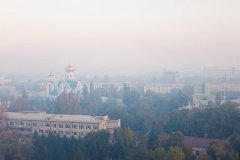 Масштабные лесные пожары на Украине привели к возникновению смога над территорией ЛНР