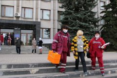 Силы гражданской защиты Алчевска отработали эвакуацию людей в условной кризисной ситуации