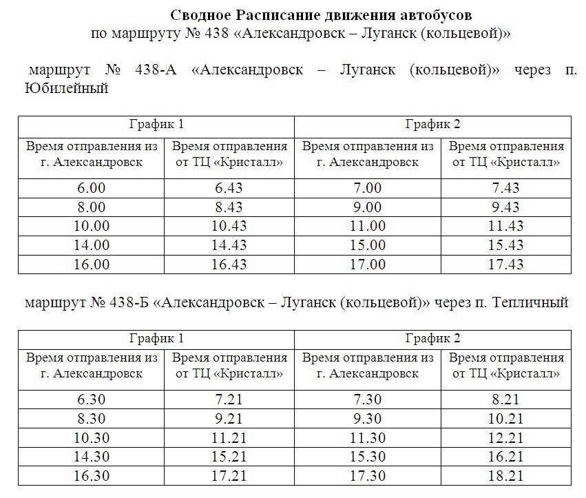 Минтранс сообщил об открытии нового пригородного маршрута "Александровск – Луганск"