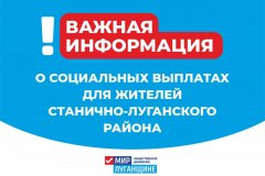 Социальные выплаты для жителей Станично-Луганского района