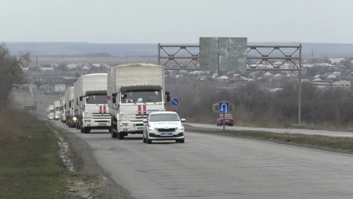 Очередной конвой МЧС России доставил в Луганск стройматериалы и продукты – МЧС ЛНР