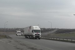 Очередной конвой МЧС России доставил в Луганск стройматериалы и продукты - МЧС ЛНР
