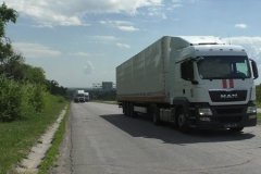 В ЛНР прибыли автомобили очередного 152-го гуманитарного конвоя
