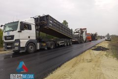Ремонт дорожного полотна вблизи пгт Беловодск