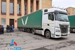 Для жителей Стаханова прибыл гуманитарный конвой от «Лиги героев»