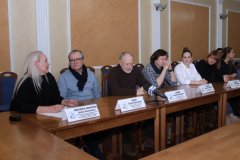 В Русском драматическом театре имени Луспекаева прошла пресс-конференция актеров Малого театра (г. Москва)