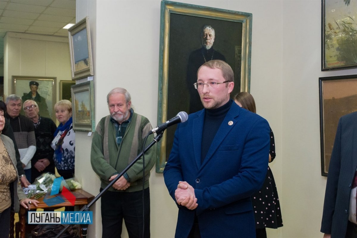 Торжественное открытие выставки работ народного художника ЛНР Кондрашова С. Н., посвященная его 65-летию