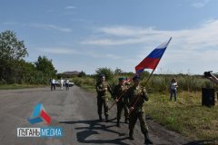 В Червонопартизанске прошел митинг, посвященный девятой годовщине освобождения Червонопартизанска и Свердловского района в 2014 году