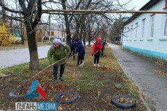 В Станице Луганской прошел запланированный субботник