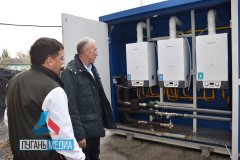 В Стаханове запустили 5 модульных газовых котельных, которые были построены в рамках шефской помощи Омской области