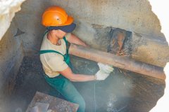 Мосводоканал строит новый внутриквартальный водовод в луганском квартале Мирный