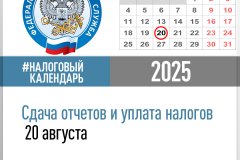 Специалисты Межрайонной ИФНС России №2 по ЛНР напоминают сроки сдачи отчетов и уплаты налогов 20 августа 2025